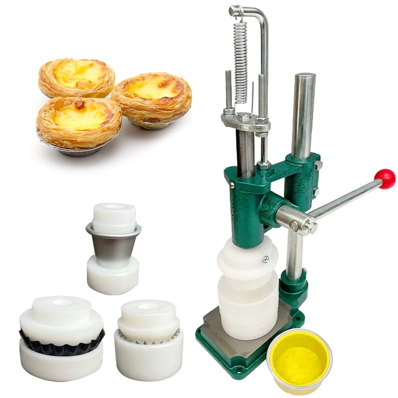 LYDZUSDP Egg Tart Pressing Machine,Manual Egg Tart Maker Machine,Cast Iron Base,for Home,Restaurant,Cake Shop