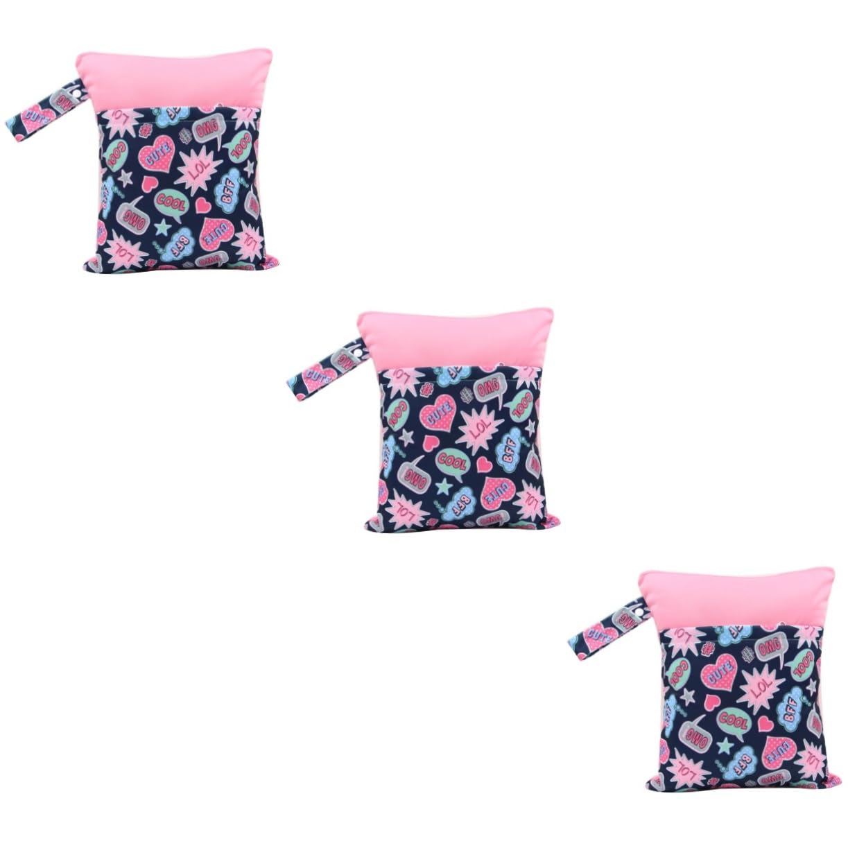 TOYANDONA 3 Piezas Bolsa Mojada De Pañales Bolso De La Primera Regla Bolsa De Almacenamiento De Tampones Bolsa De Toallas Sanitarias Recoger Bolsas Bolsa De Pañales Soporte Bebé Impresión