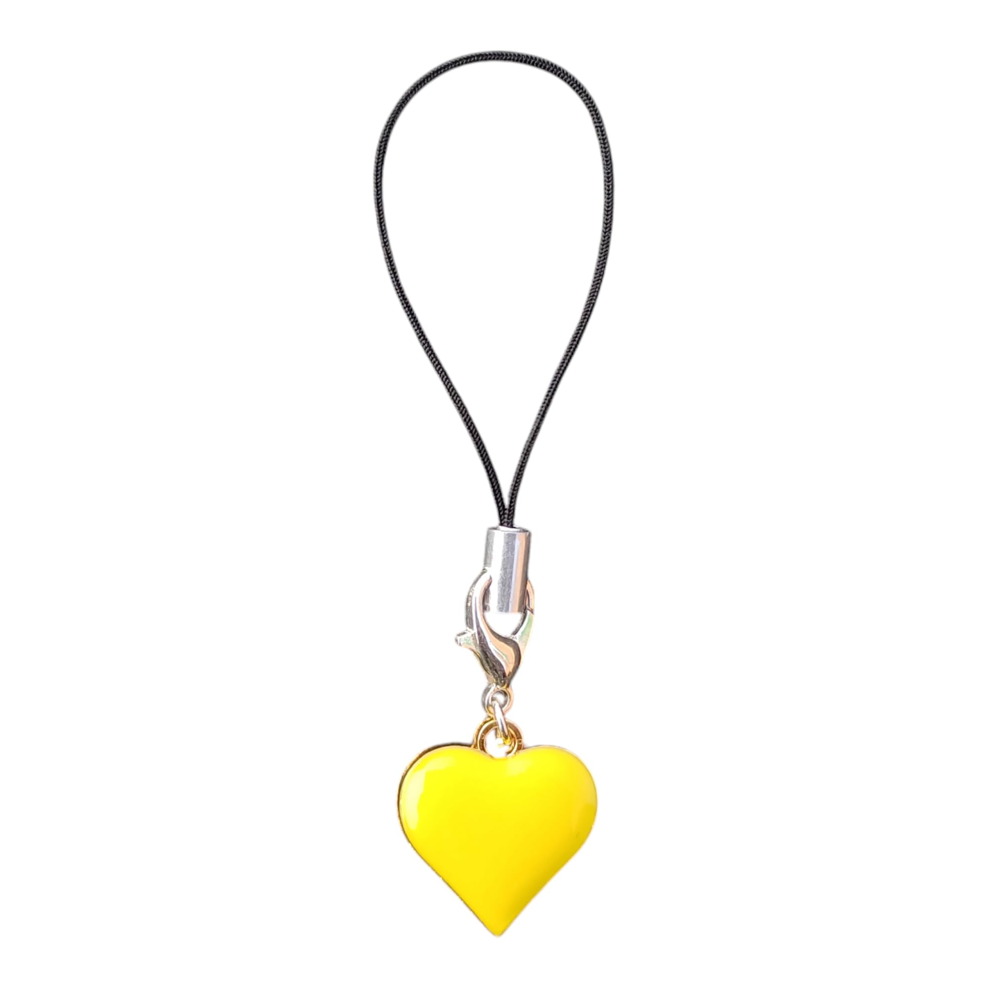 Yellow Heart Phone Strap Charm for Bag Wallet Bluetooth Camera Ke-image-27