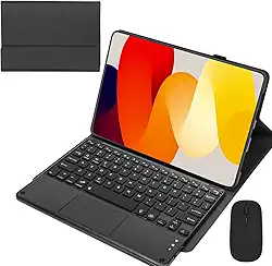 Teclado Touchpad Sem Fio para Redmi Pad Se 11, O Conjunto Inclui Uma Capa para Tablet, Teclado E Mouse, Capa para Tablet