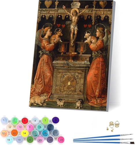 数字油絵 天使 大人用 DIY ペイントバイナンバー 動物 手塗り 絵 デジタル油絵セット ブラシとアクリル絵具付き 数字塗り絵 大人のクラフトアクティビティ Paint by Numbers ホーム オフィス装飾 誕生日プレゼント女性 100x130cm