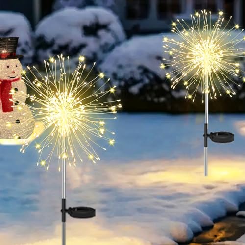 Joysing Gartendeko Solar Gartenleuchte Außen, 2 Stück 120 LED...