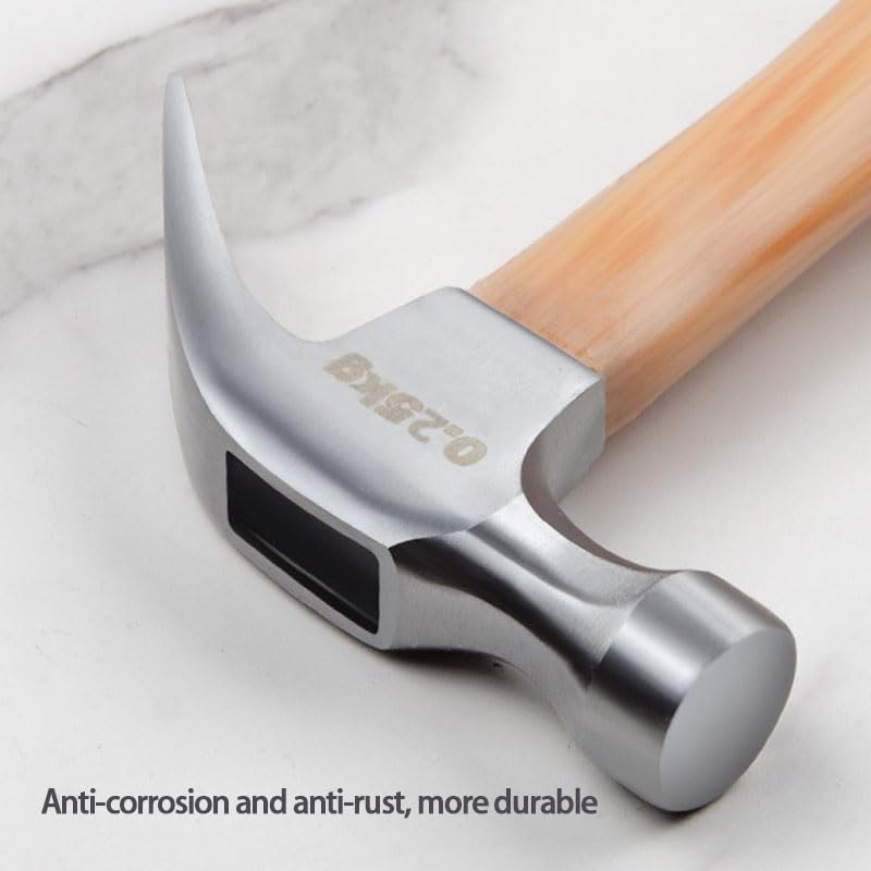 Image of 8.8 Ounce Claw Hammer,Forged Carbon Steel Head Small hammer Wood Hammer Solid wood handle claw hammer for Home Repair& DIY