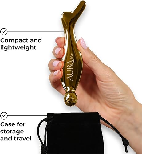 Miniatura 6 de ARAL Herramienta de drenaje linfático facial 4 en 1 + rodillo de ojos + raspador muscular - Herramienta de escultura facial, levanta la cara y la