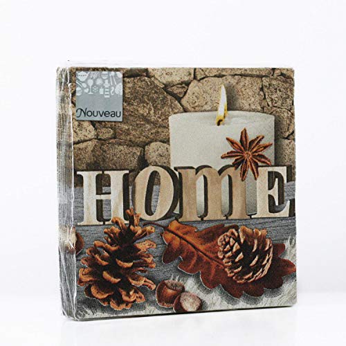 Nouveau Coming Home - Servilletas de Papel, Multicolor, 25 x 25 cm