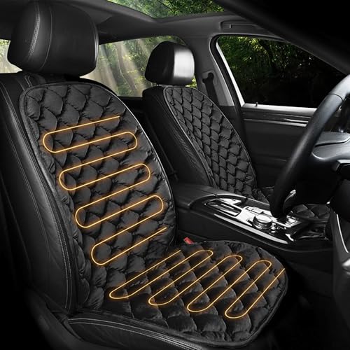 ESMING Driver Or Passenger Car Seat Cushion for Full Back and Seat-Black