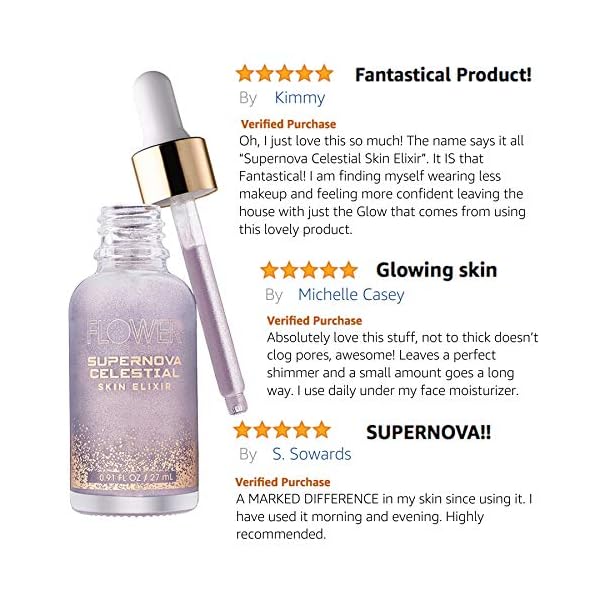 Flower-Beauty-Supernova-Celestial-Skin-Elixir-Vegan-Makeup-Face-Primer-with-Ultra-light-Texture-Fast-Absorbing-Formula-Contains-6-Antioxidant-Rich-Oils-with-Smoothing-Brightening-Effect Flower Beauty Supernova Celestial Skin Elixir Primer 27ml