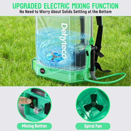 Image of Battery Powered Backpack Sprayer with Mixer 4.2 Gallon, 5 Nozzles & Goggles | Upgraded Backrest & Strap, Adjustable PSI 0-100, Compatible with Makita 21V /2.6Ah Battery & Charger