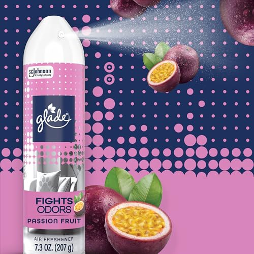 Glade Passion Fruit Air Freshener, 7.3 Oz, 6 Count, Odor Fighting Spray