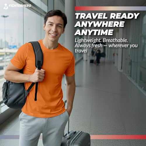 Image of Gym T Shirts for Men Workout | Sports Tshirt for Man | Running Mens T-Shirts | Polyester Men's T Shirt | Quick Dry fit Training Active Wear | Badminton Football Jersey Tshirts