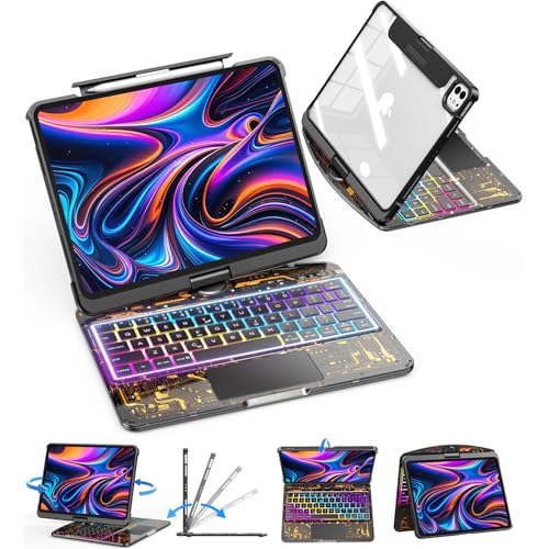 SIBEITU Wireless Clear Keyboard Case for iPad Pro 13 Inch M5 2025/M4 2024