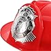 EXCEART Children Fire Safety Helmet - Red Plastic Firefighter Hat for Kids - 2 Pack Role Play Costume Accessories for Cosplay and Halloween Fun