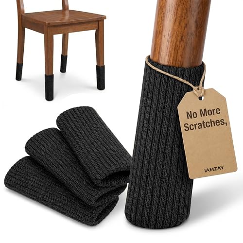 IAMZAY® 48/80 Pcs Black Premium Chair Leg Socks...