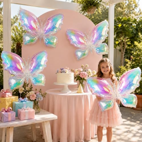 Image of Iridescent Bow Foil Balloons
