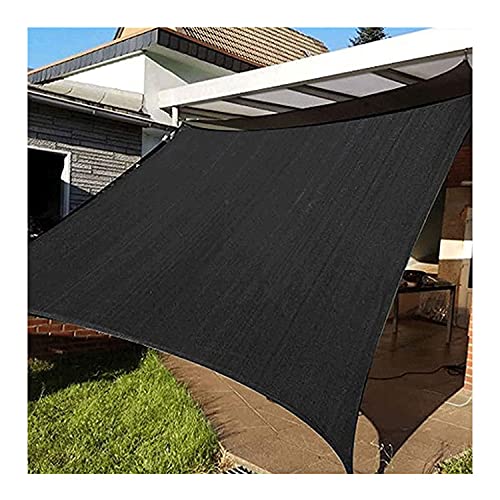 Voile d'ombrage 3x4m rectangulaire noire toile tendue extérieure imperméable