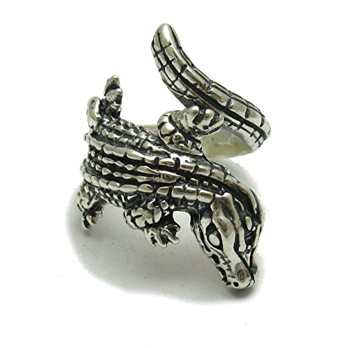 Bague crocodile argent massif 925 fini les bijoux ternes qui s'oxydent