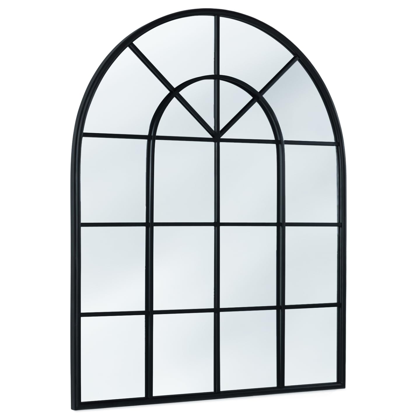 IDMarket - Espejo de arco de cristal de diseño industrial 80 x 100 cm