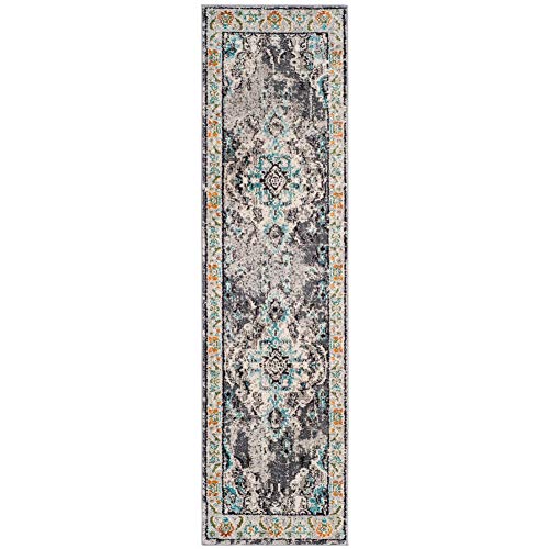 Safavieh Monaco Collection MNC243F Bohemian Chic Medallion Distressed Area Rug, 2' 2" x