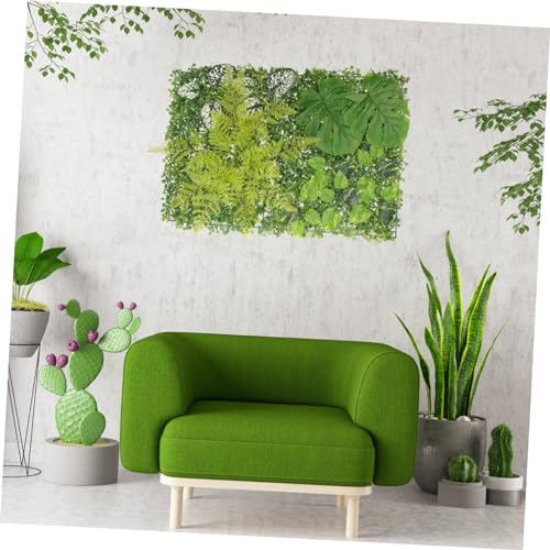 Césped artificial de pared sin riego para decoración exterior e interior con paneles entrelazados 4
