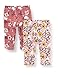 NAME IT Baby Baby-Mädchen ZBFODA 2P Leggings, Bridal Rose/Pack:Deco Rose, 80