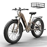 PUCKIPUPPY Electric Bike for Adult with 48V 20AH Battery and 960W Motor, 80 Miles Range, Electric Mountain Bike with 26' Fat Tire, for City and Mountain Road, 28MPH Ebike, Camouflage, Boxer ST