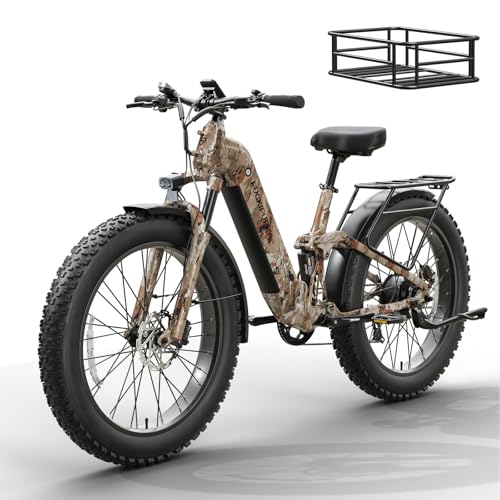 Camo 26-inch Fat Tire Mountain E-Bike