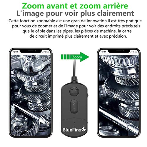 Bluefire 1080HD Wifi Inspektion Endoskopkamera mit 1800 Mah Akku für iOS, iPhone, Android, Tablet (5m) EU – Bild 5