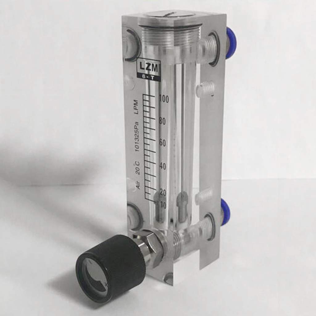 1pc Verre Rotor Débitmètre Azote Liquide 102mm Longueur W/Valve de Contrôle, B -Gaz 10-100L / MIN