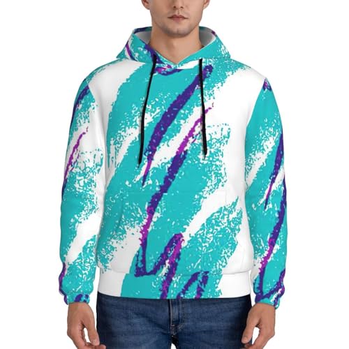 90's Cup Design print Men's hoodie head long sleeve sweatshirt comfortable top with pockets for2