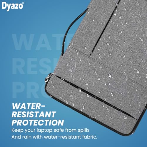 Image of Dyazo 14-14.1 Inch Laptop Sleeve /Cover with Handle & Two Front Accessories Pockets | Compatible for MacBook, Dell, Lenovo, Asus, Acer, HP, Samsung, Surface Pro & All Other Notebooks (Grey)
