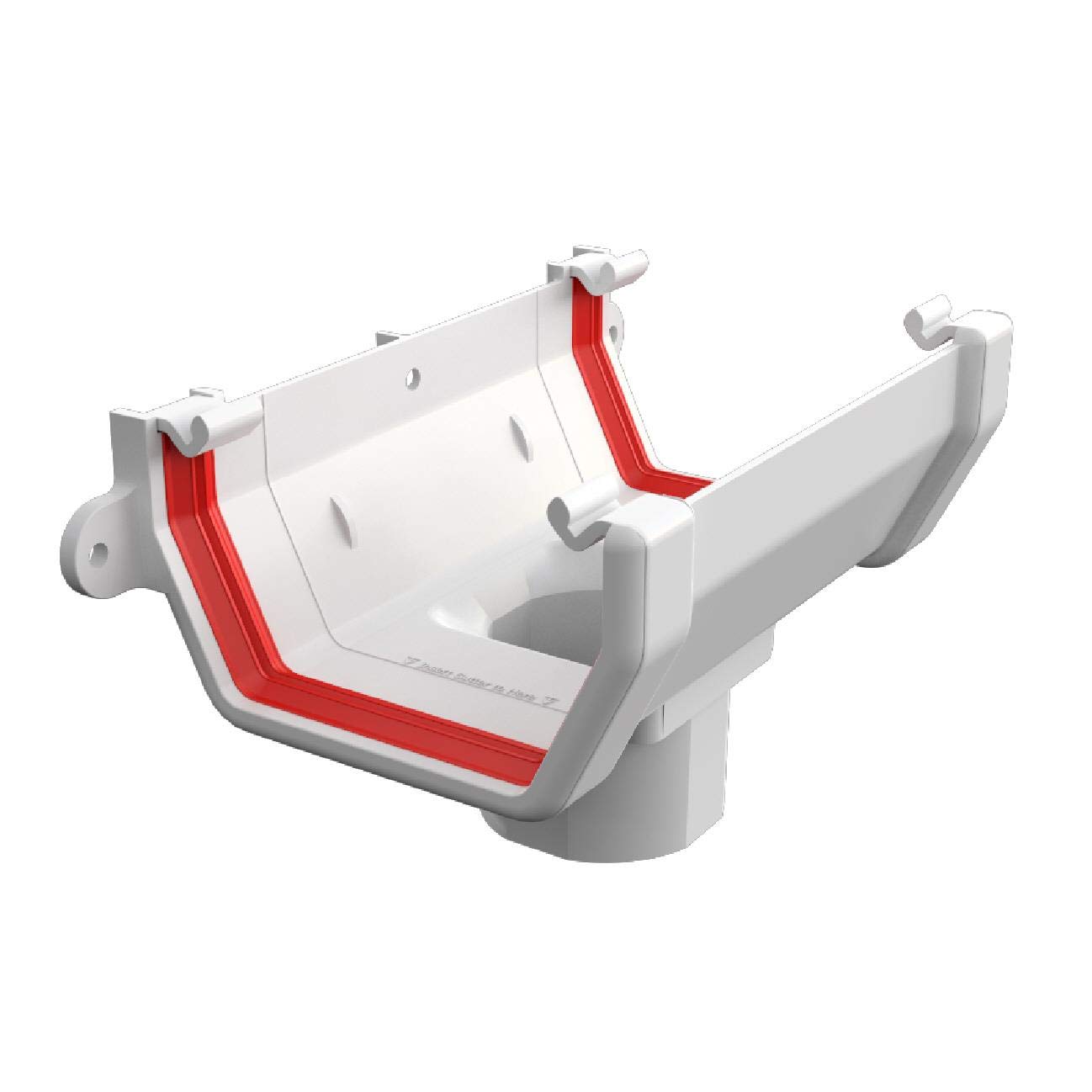 Freeflow White Square Gutter Running Outlet, 114Mm Rain Water Systems