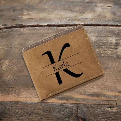 Gifts for Dad Custom Wallets for Men Customized Engraved Leather Wallet with Photo Name Personalized Gifts for Boyfriend Husband Birthday Father's Day Christmas Gifts4