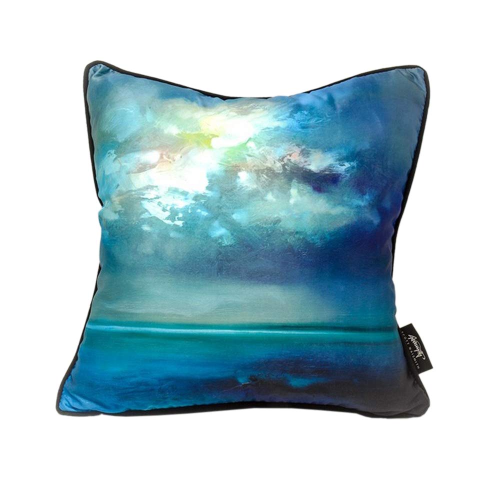 Scott Naismith Square Cushion with Duck Feather Filled Pad (Isle of Skye Design) 40cm x 40cm x 11cm - Official Merchandise