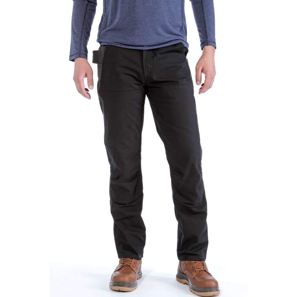 Carhartt Pantaloni da lavoro Rugged Flex Flex Fit, vestibilità comoda, doppi frontali, da Uomo, Nero, W36/L32