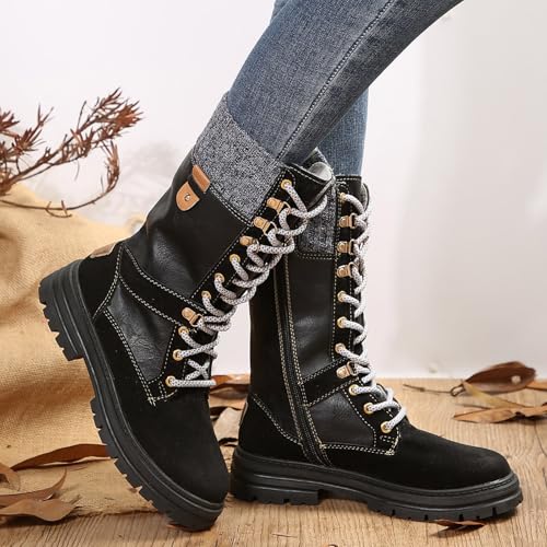 Bottines à Lacets Légères et Chaudes en Bout Fermé pour l'Automne - 5