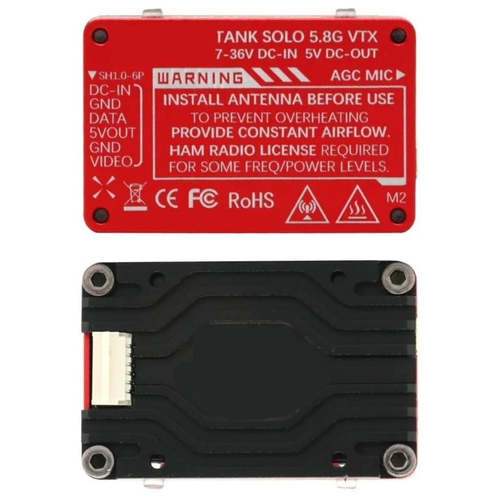 VTX-Videosender, CNC-Gehäuse, 1,6 W, hohe Leistung, integriertes Mikrofon, Wärmeableitungsstruktur, passend for 5,8 G RC FPV
