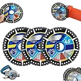 3Pcs Diamond Multi-Purpose Saw Blades,4.5 Inch Heavy Duty Angle Grinder Discs Porcelain Cutting,Super Thin Indestructible Disc for Cutting Tiles, Marble, Concrete, Steel & PVC Pipes