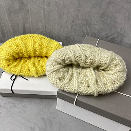 Wamsole Winter Hats Womens Beanie Hats For Women Girls Coarse Knitting Wool Hat Knitted Slouchy Beanies Cuffed Skull Cap Warm Ski Hat (Black) #TOP5