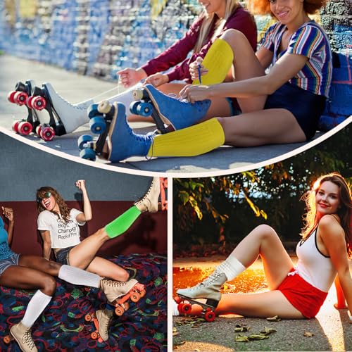 Image of Buauty Slouch Socks for Women, Soft Extra Long Chunky Scrunch Knee High Sock Winter Knit Slouchy Socks Leg Warmmers
