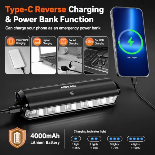 Image of 2600 Lumens Bike Lights,USB Rechargeable Bicycle Lights,Super Bright 5 LED Bike Lights for Night Riding,Waterproof Bike Headlight with Power Bank Function,4 Light Modes