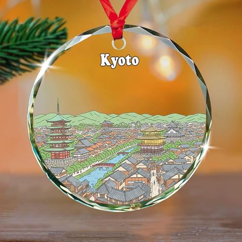 Kyoto Skyline Christmas Ornament, Japan Travel Souvenir, Cityscape Holiday Decor, Trip Memory Keepsake 2025, Gift for Tourist and Family 2qrS2D