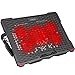 AICHESON Pad di raffreddamento della ventola del computer portatile per computer portatili da 15,6 "-17,3", 5 ventole di raffreddamento con luci rosse
