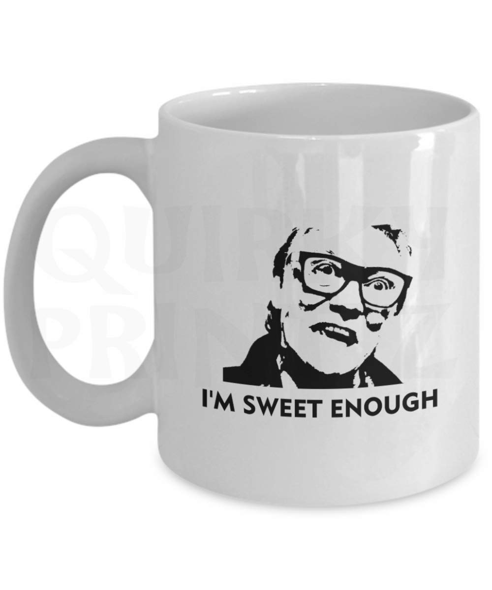Quirky Printz White Novelty Snatch - Brick Top - I'm Sweet Enough Funny Gift Slogan Mug Sk351