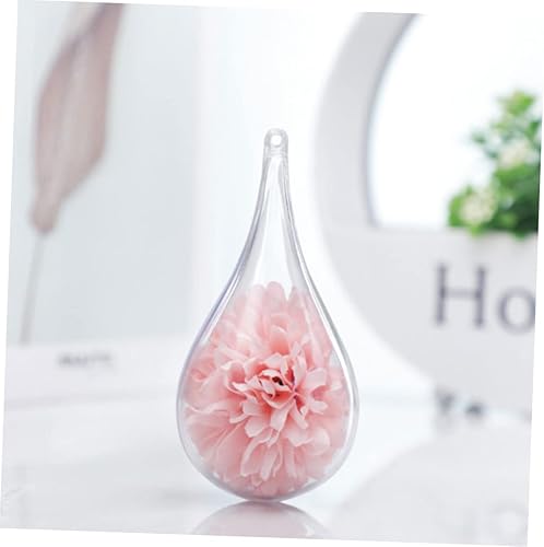 Miniatura 5 de Didiseaon 16 piezas de adornos de Navidad de bolas huecas transparentes, cajas de dulces transparentes, decoraciones de ceremonia de boda, bolas de