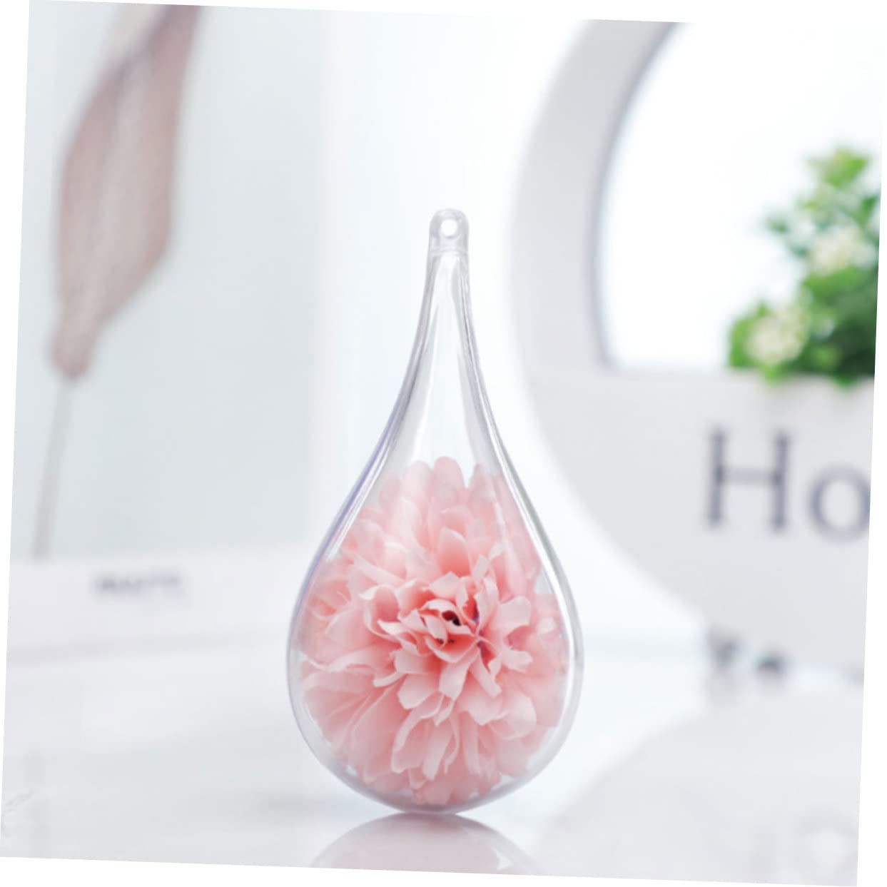Zerodeko 24 Piezas Bola de caída Hueca Colgante de árbol de Navidad Adornos de plastico Transparente Bolas navideñas Christmas Decorations Ornamento Decoraciones de Boda Decoración de Boda