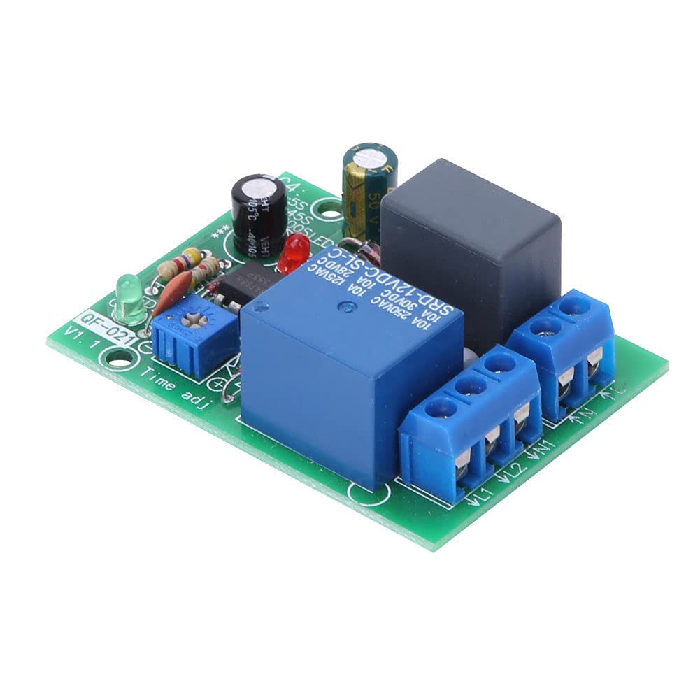 Modulo Timer Relè QF-021-45S Con Ritardo 0-45 Secondi – NE555 Monostabile 100-240V – 2 Pezzi