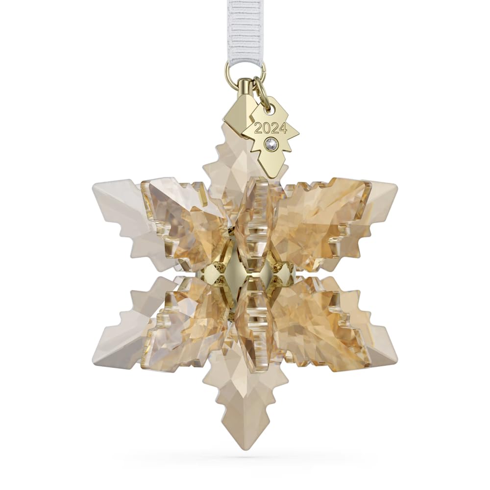 Swarovski Gold Annual Edition Tone 3D Festive Snowflake 2024 Ornament 5674348