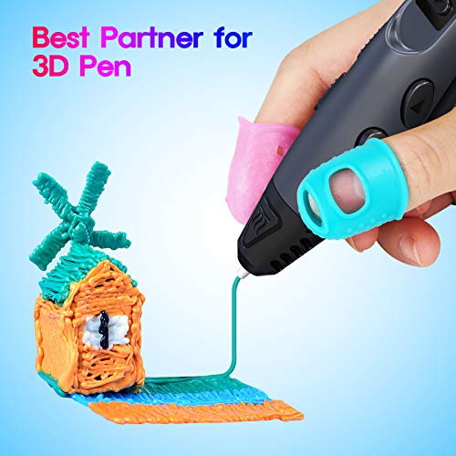 TECBOSS 3D Pen PLA Filament 1.75mm, 26 Colors 3D Printer Filament, Each Color 10 Feet, Including 6 Glow in The Dark 1 Transparent Color Refills, Bonus 250 Stencils e-Book, Filament for 3D Pen