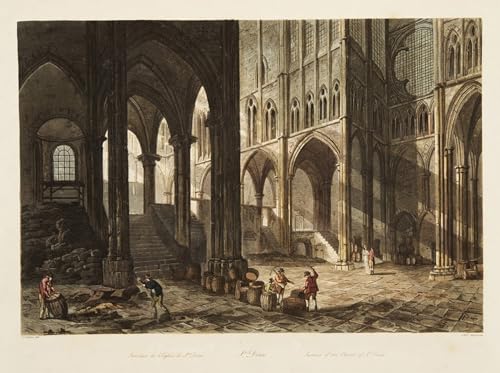Pintura en lienzo Iglesia de St Denis por John Claude Nattes, arte con alma para tu hogar
