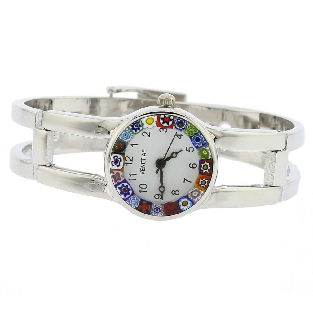 Glass Of Venice Pulsera de metal para mujer con reloj de Murano, Lujoso